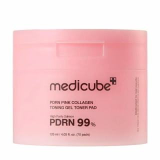 Medicube PDRN Pink Collagen Toning Gel Toner Pad Тонер-педы для лица с коллагеном и PDRN 70 шт