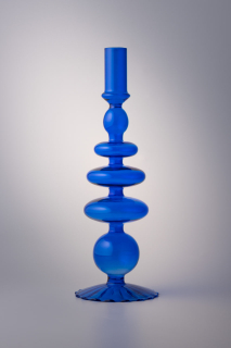 FIRE RABBIT Art Deco Cylinder Candle Holder   Підсвічник Синій 2