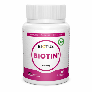 Biotus Biotin 300 mcg Биотин 300 мкг 100 таблеток