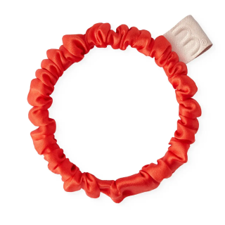 Mon Mou Silk Slim Scrunchie Dark Orange Тонкая шелковая резинка