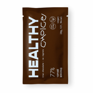 Healthy Choice Черный шоколад 77% 20 г