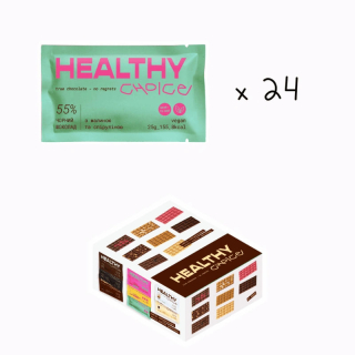 Healthy Choice Шоу-бокс “Шоколад чорний 55% з малиною та спіруліною”