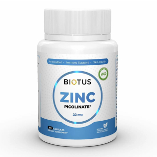 Biotus Zinc Picolinate 22 mg Цинк пиколинат 22 мг 60 капсул